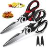 Kitchen Scissor For General Use 2-Packs,Heavy Duty Kitchen Raptor Meat Shears,Dishwasher Safe Cooking Scissors, Stainless Steel Multi-function
