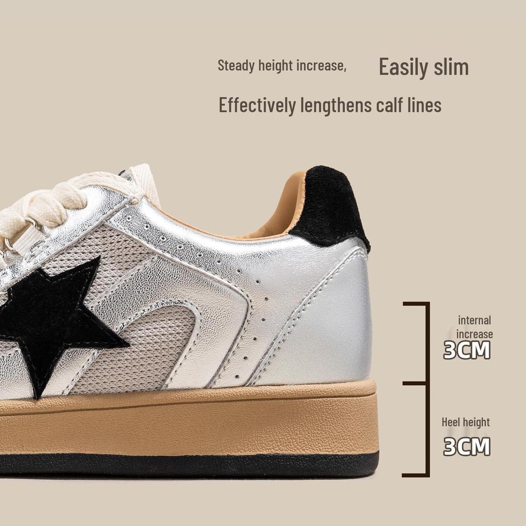 Women's 6cm Height Increase Summer Athletic Trainers, Exclusive Design for Japan, Korea, and Taiwan.