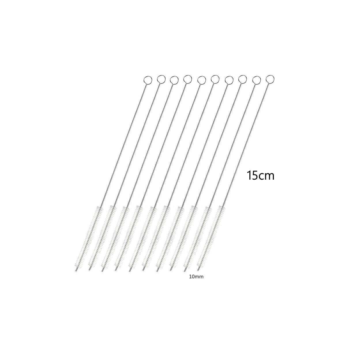 

15/20/25 см 10 шт. многоразовые щетки для чистки питьевых трубочек щетки для чистки бутылок 304 щетка для чистки трубочек из нержавеющей стали 10pcs