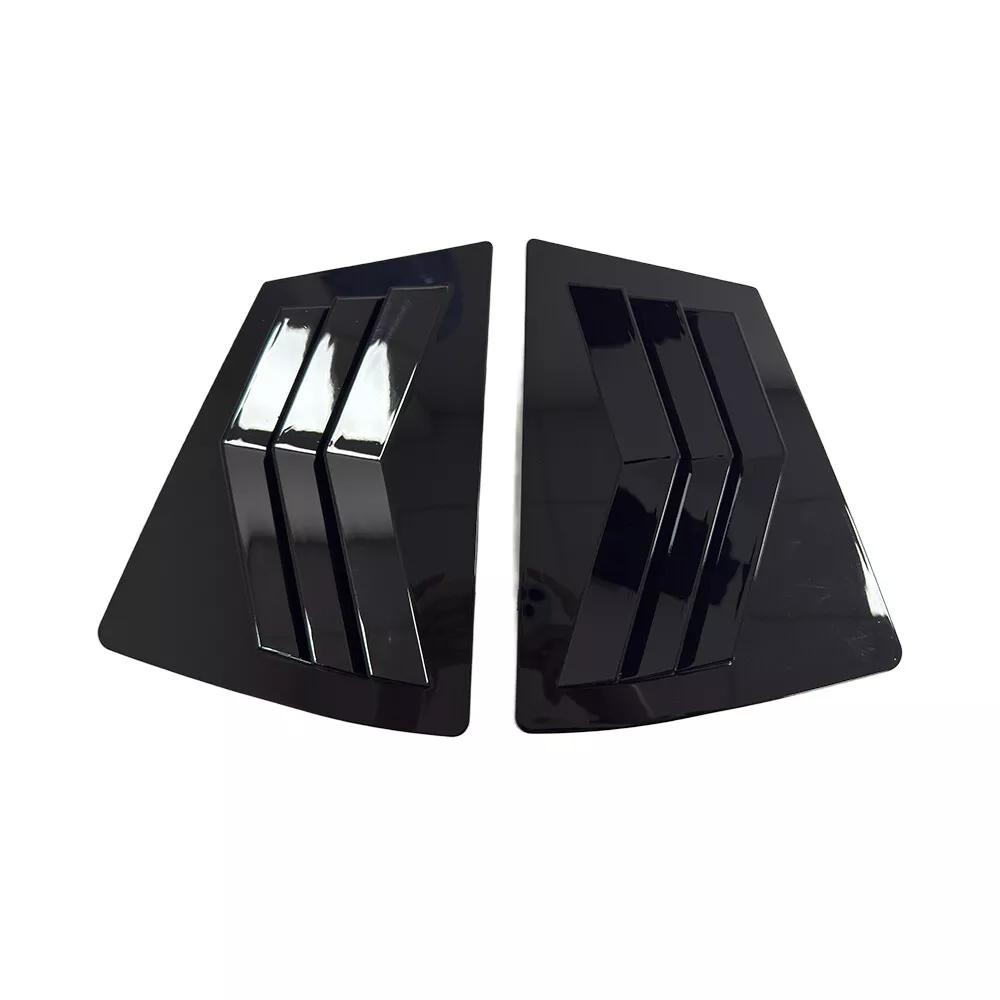 For Mazda 3 2009-2013 Car Rear Louver Window Side Shutter Cover Trim Sticker Vent Scoop ABS Carbon Fiber Black Auto Accessories