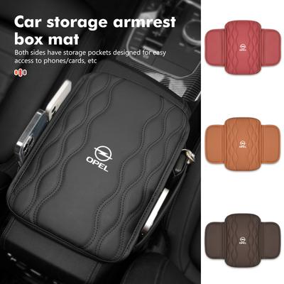 For Leather Car Armrest Box Mat Anti Scratch Storage Arm Support Cushion Vectra Zafira Meriva Mokka Grandland Vivaro Antara