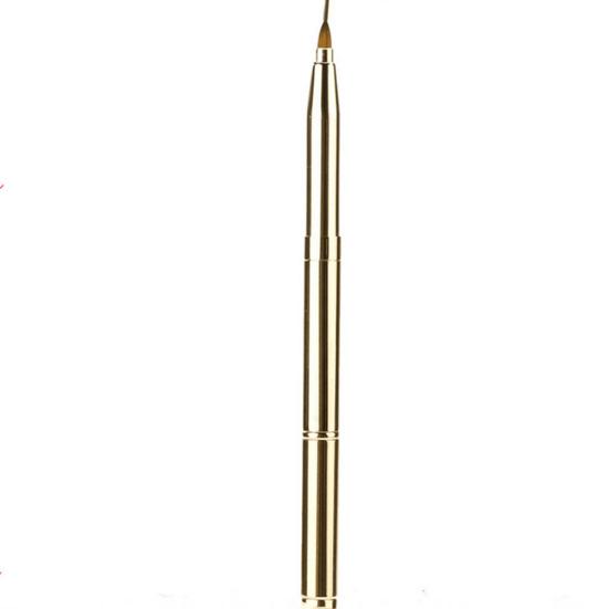 Portable Retractable Double Headed Lip Brush Lipstick Applicator Makeup Tool