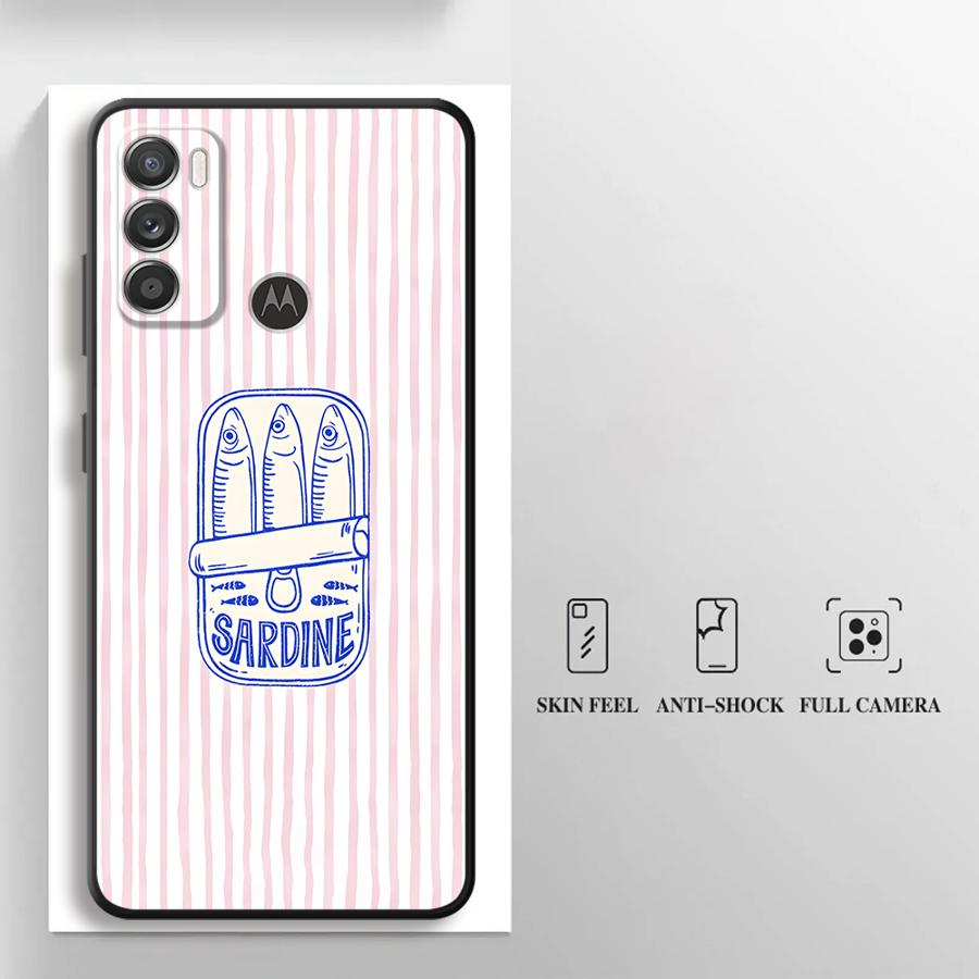 Case for Motorola Moto G50 G60s G32 G51 G73 G52 Edge 20 Pro 30 Lite G71 G53 G30 G22 Edge40 Phone Cover Cartoon Creative Fish