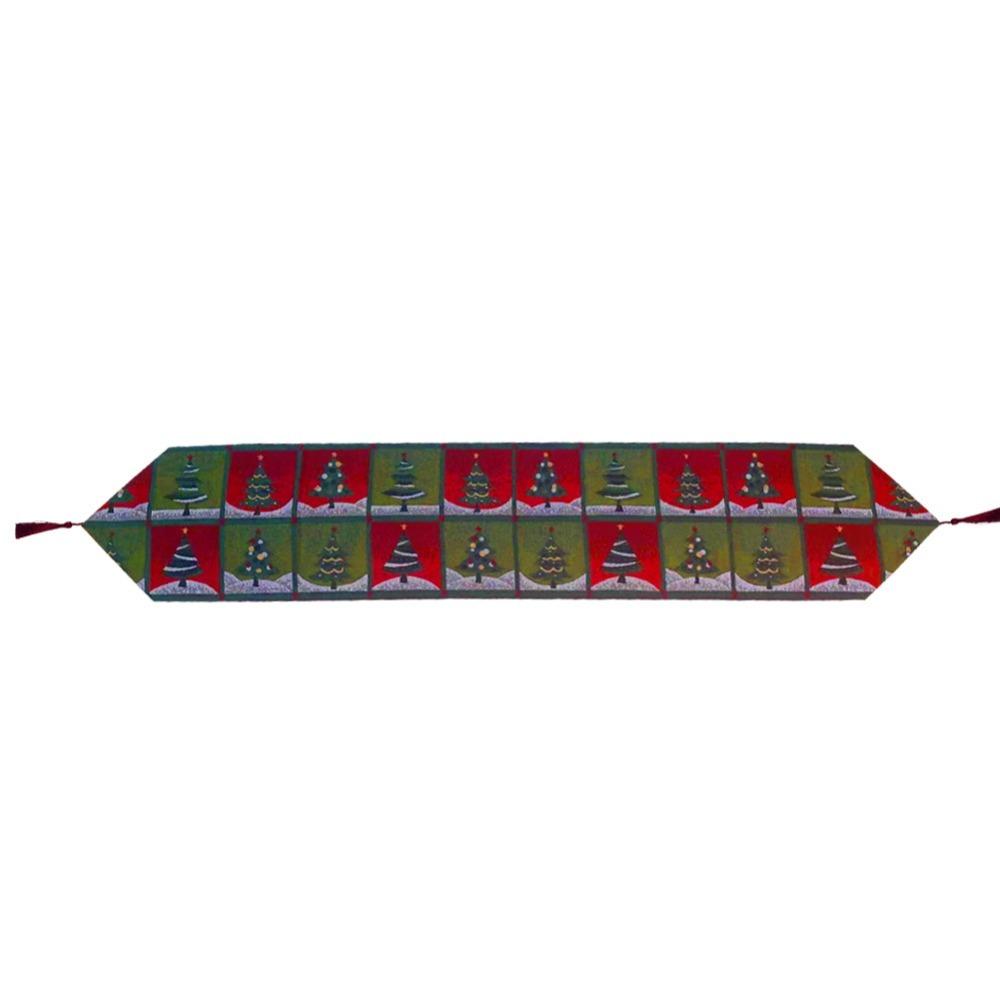 Snowman Themed Christmas Table Runner Cotton Tablecloth Holiday Dining Decor