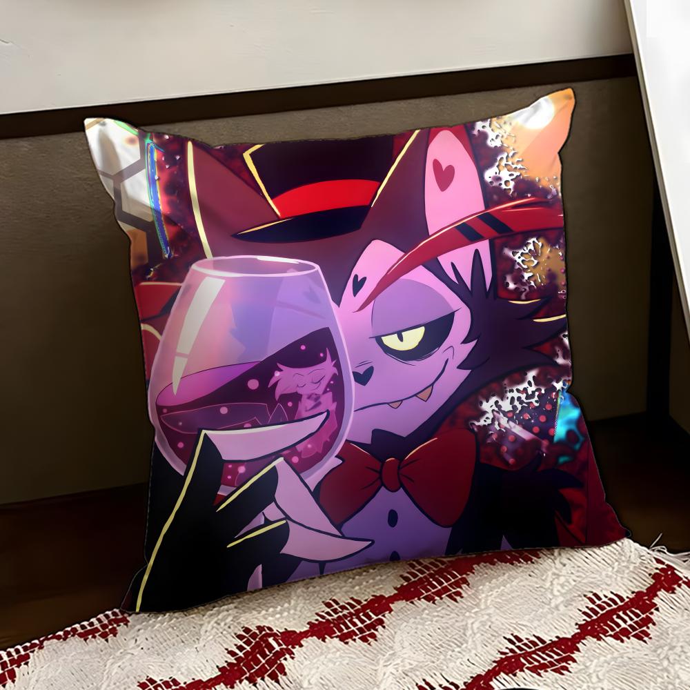 HHazbin HHotel Anime Cushion Cover Reversible Soft Durable Pillow Cover Home Car MultiScene Use for Daily Comfort