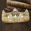 Gold Color King Crowns for Men, Royal Crown with Black Rhinestone, Birthday Crown for Men, Wedding Cosplay Prom Party Decoratios