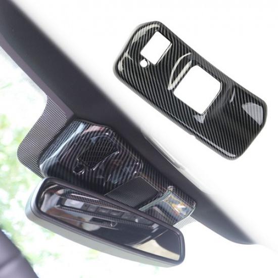 

Carbon fiber style inner rearview mirror bracket panel cover trim for Ford F-150