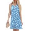 Women's V-neck Summer Casual Beach Vacation Women's Sleeveless Floral Print Sundress