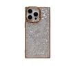 Electroplated square Epoxy sequin glitter iPhone16Promax mobile phone case for Apple 14Pro protective case