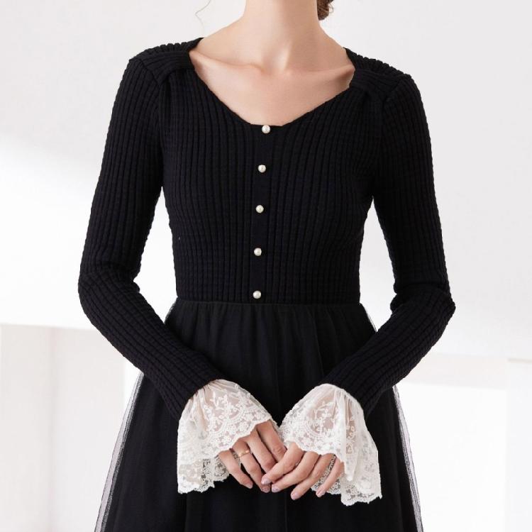 Lightweight Lace Wrist Sleeves Decorative Stretchy Design For Summer Outings Casual Outfits White