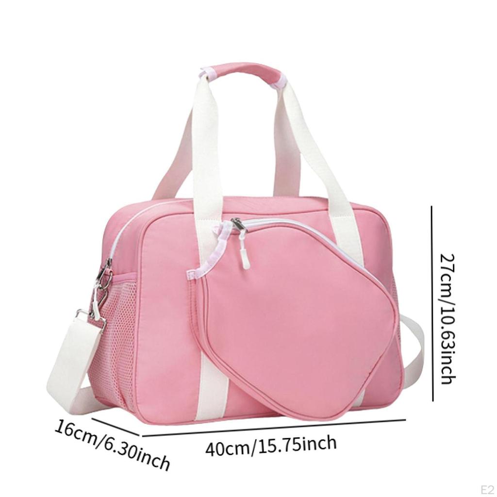 Pickleball Bag for Women Detachable Adjustable Shoulder Strap Versatile Crossbody with Paddle Holder