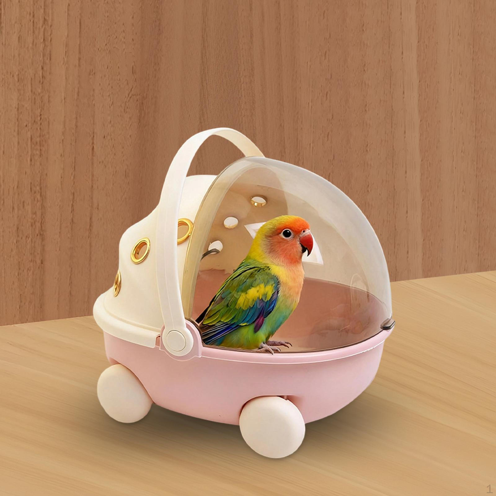 Bird Travel Cage with Heater Small Comfortable USB Heating Portable Birdcage for Lovebirds blu