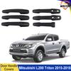 Car Body Kits For Mitsubishi L200 Triton 2015-2018 ABS Matte Black Auto Parts Front&Rear Light Covers Car Exterior Accessorie