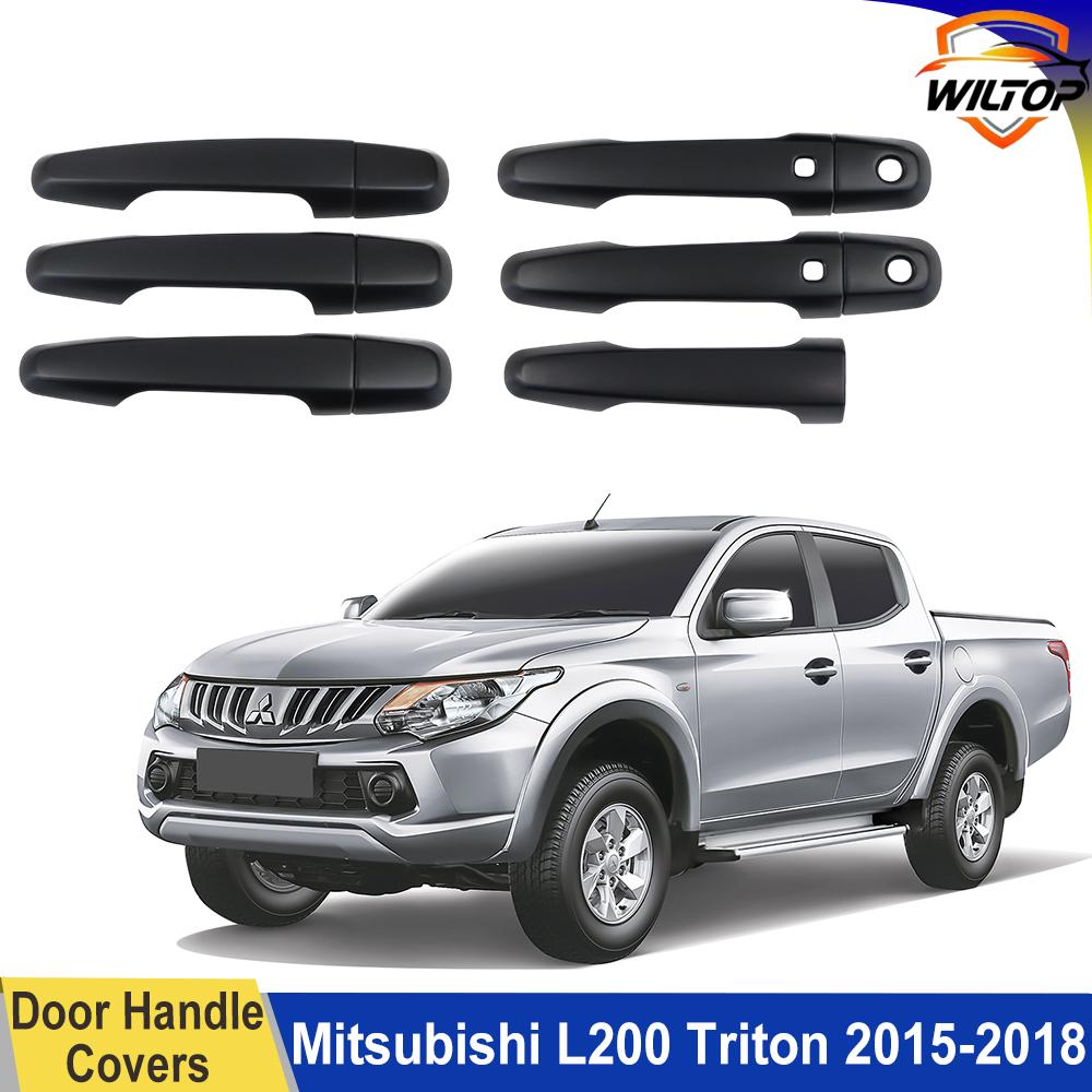 Car Body Kits For Mitsubishi L200 Triton 2015-2018 ABS Matte Black Auto Parts Front&Rear Light Covers Car Exterior Accessorie