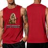 Men's Funny Animal Slogan Print Tank Top, Loose Fit Breathable Summer Gym Streetwear Casual Vest
