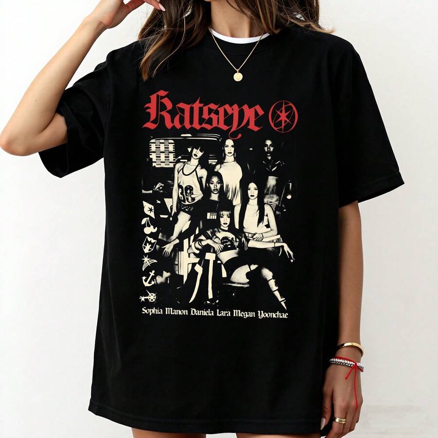 KAT SEYE Retro Vintage Shirt Gnarly Shirt, Beautiful Chaos World Tour, Featuring Daniela Lara, Manon S разноцветный