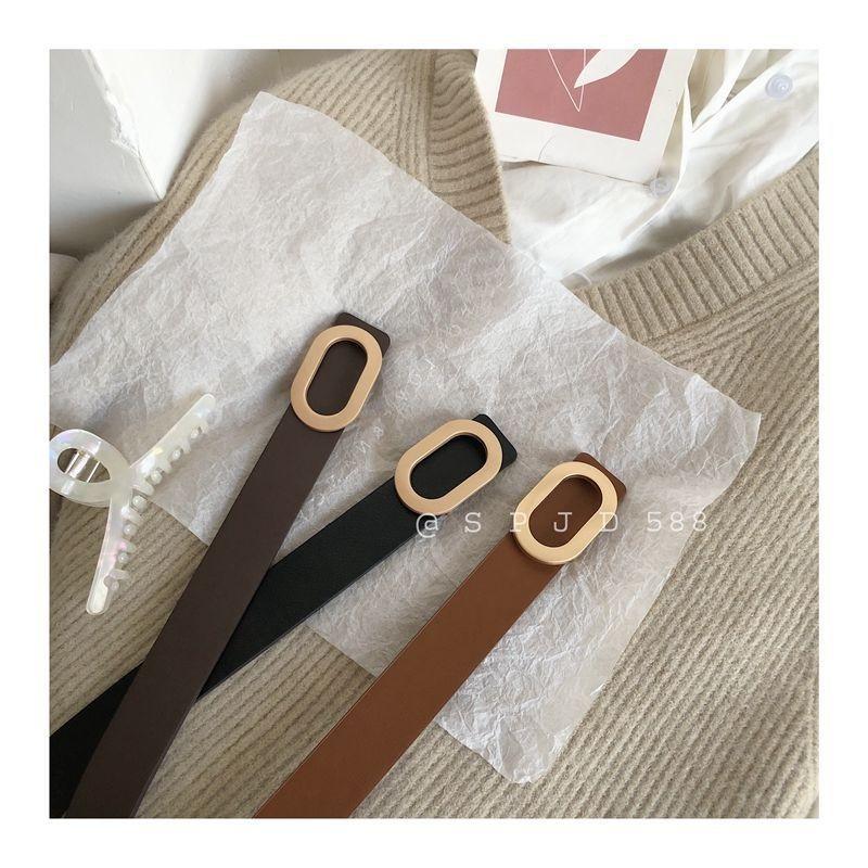 Timeless Black Pu Womens Belt With Smooth Buckle For Effortless Appeal Fashion