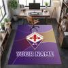 Crystal Velvet Rug Fiorentina FC Print Custom Name Text Floor Mat Home Decor