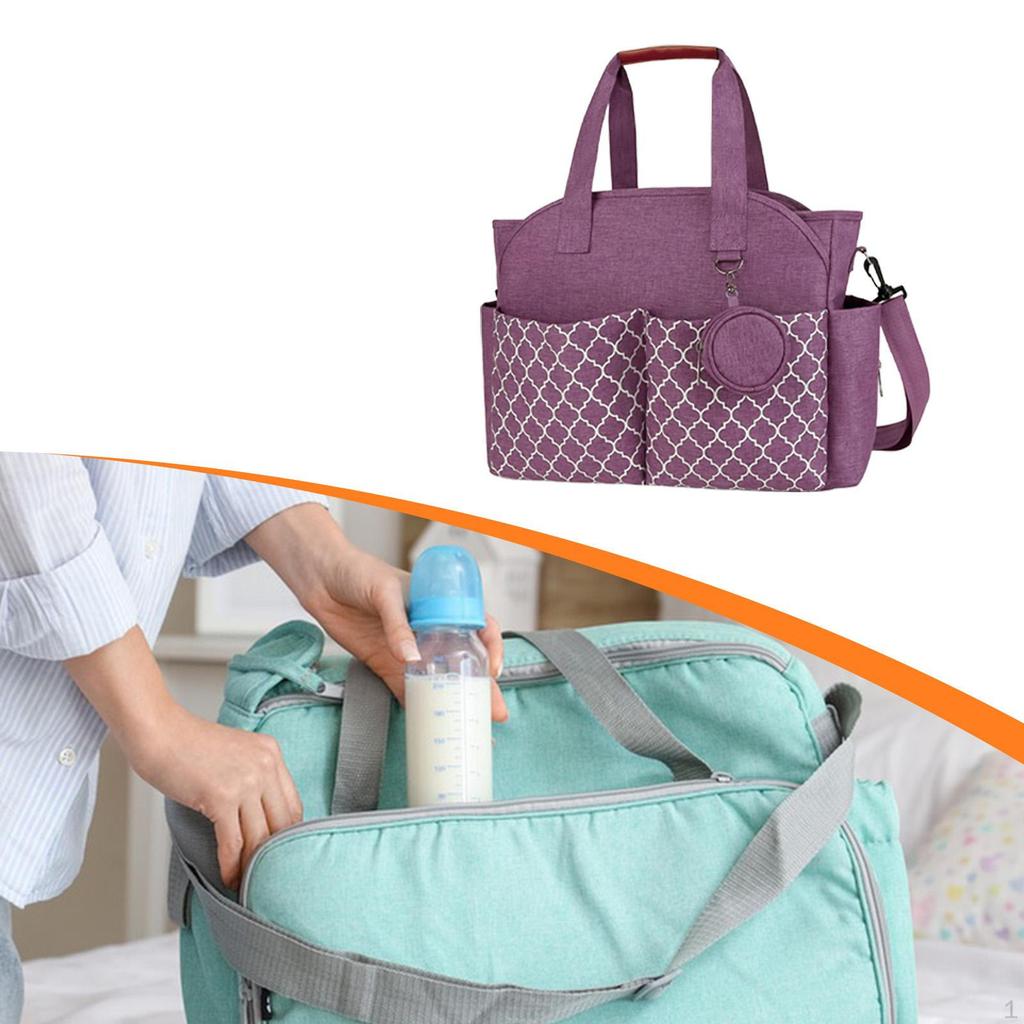 Wickeltasche für Mama, tragbar mit Schultergurt, Aufbewahrungsorganizer, Windel für Outdoor-Aktivitäten