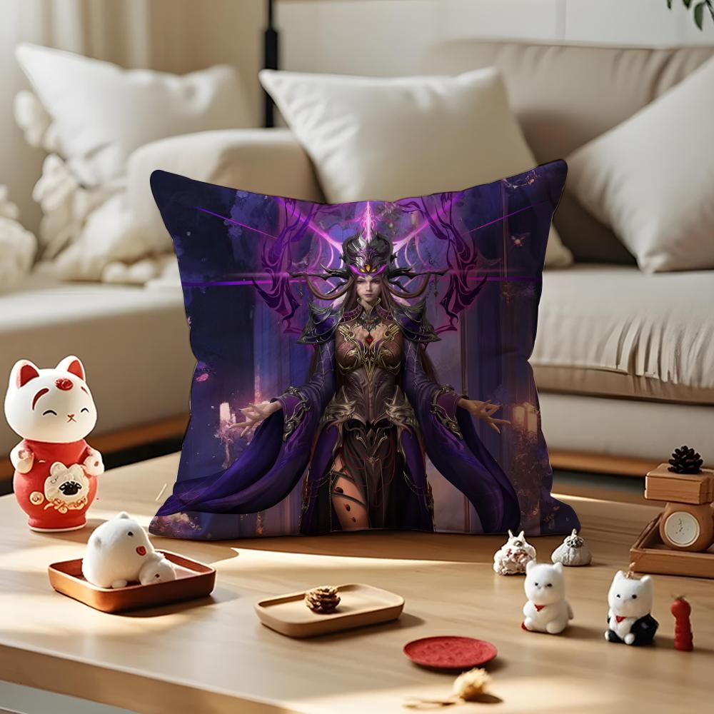 Soul Land Cushion Cover Anti-dustmite Pillowcase Invisible Zipper Silky Short Plush Sofa Cushion Cover