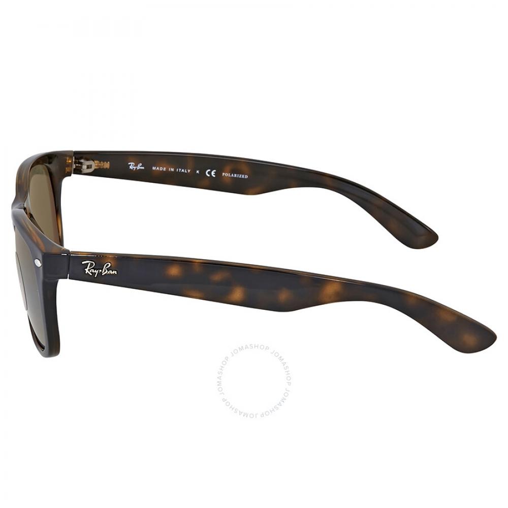 Ray Ban New Wayfarer Classic Polarized Green Unisex Sunglasses Rb2132 902 58 58