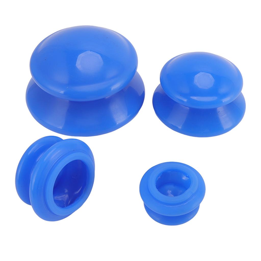 4 Sizes Silicone Cupping Therapy Set Negative Pressure Vacuum Cupping Sets for Professional Studio