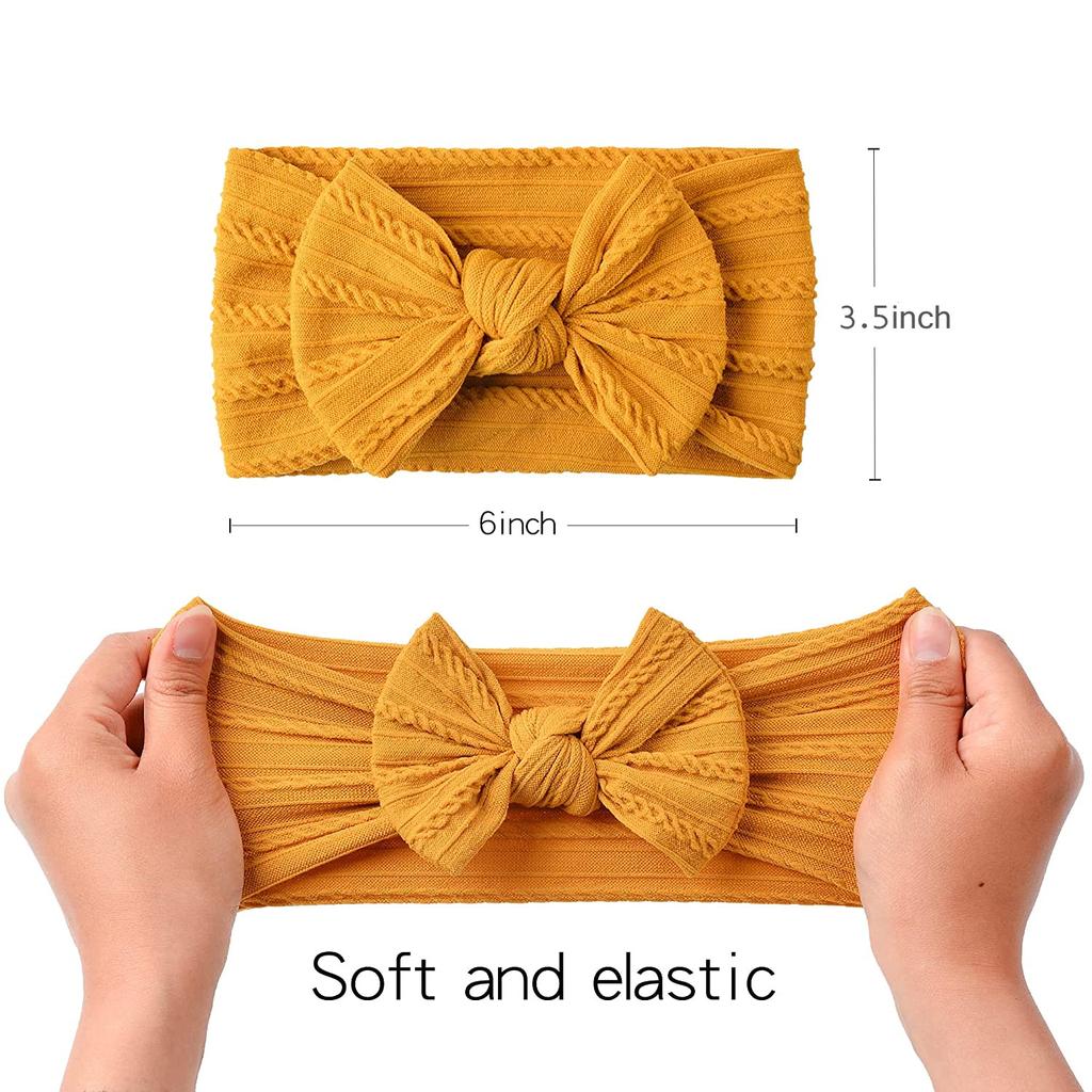 1 Pezzo Fascia per Testa Neonato per Bambine Lavorata a Maglia Elastica Turbante per Bambini Fiocchi per Bambini Morbido Nylon Cappelli per Bambini Accessori per Capelli 32 Colori