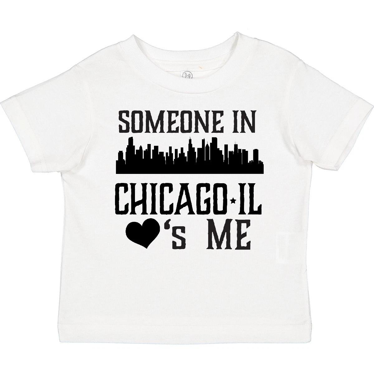 Inktastic Chicago Illinois Someone Loves Me Skyline Toddler T-Shirt Childs Trip 140