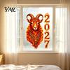 Removable Electrostatic Stickers for Home Windows Chinese New Year Window Clings, 2027 of Goat Static Decorative Clings Office No?Glue Reusable