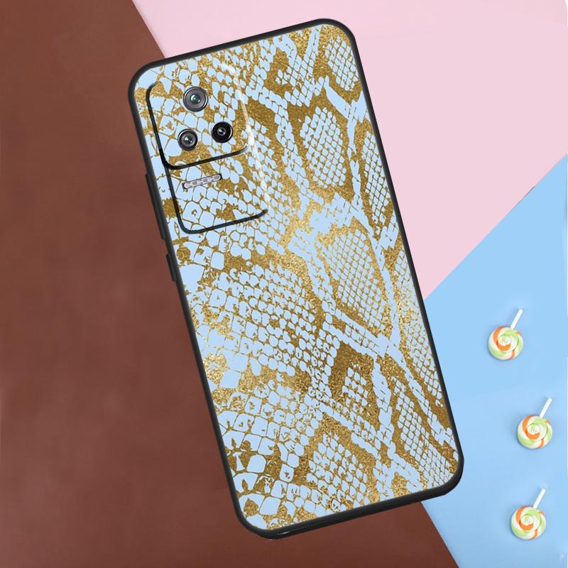 Snake Skin Case For POCO X6 Pro X3 X4 X5 F5 Pro F3 M5s Cover For Xiaomi 13T 14 13 Pro 11T 12T 12 Lite