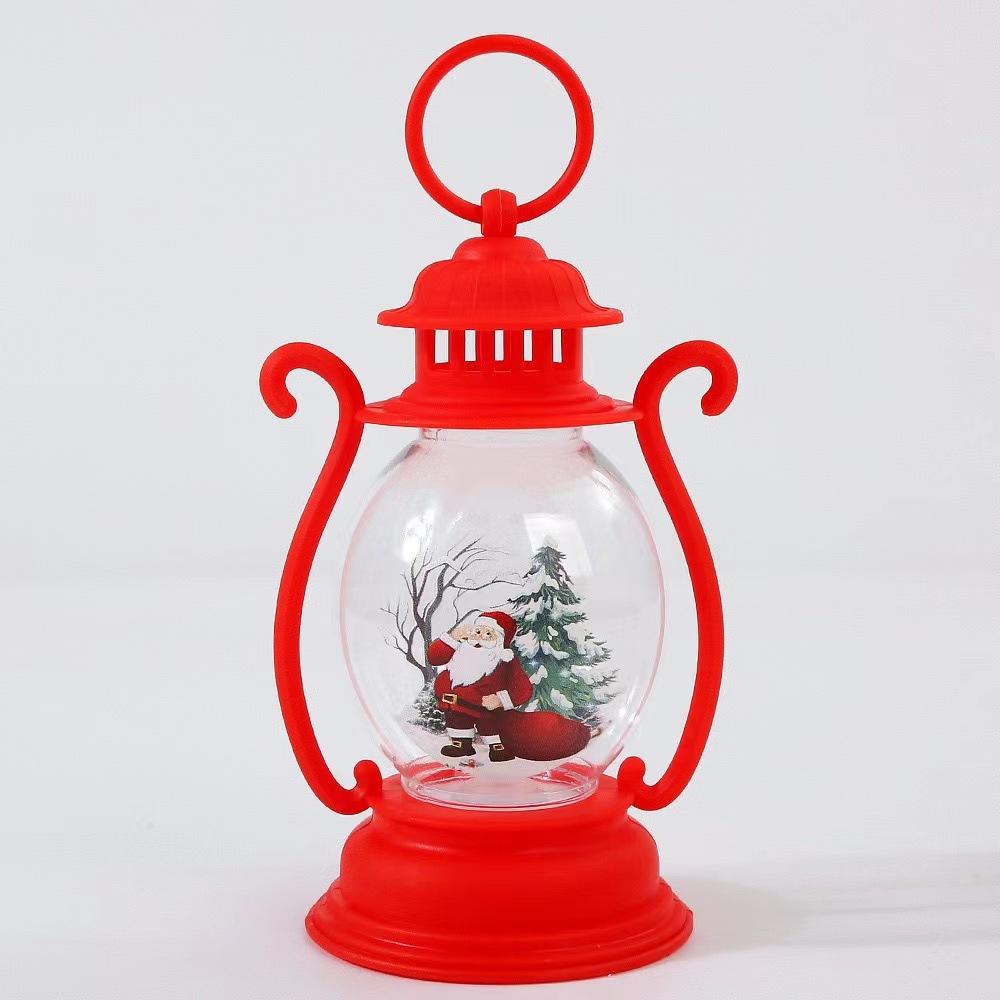 Mini Oil Lamp Tabletop Ornament Christmas Decoration Creative Display Prop Hanging Decor
