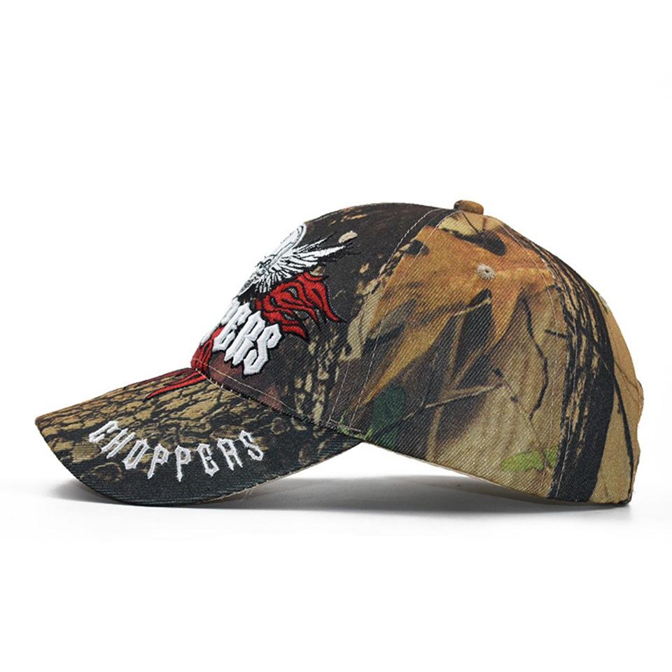 Popular Camouflage 3D Embroidered Skull Personalized Unisex Adjustable 100% Cotton Baseball Cap