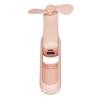 USB Handheld Small Fan with 3 Gear Adjustment Outdoor Handheld Folding Desktop Fan Power BankPink