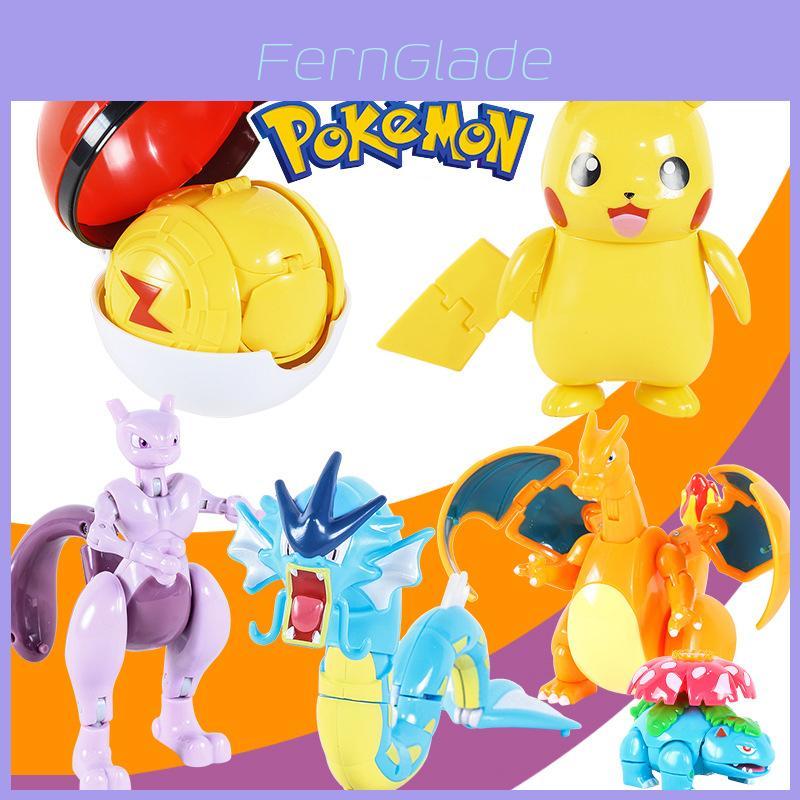Bola de Pokémon Ovo Deformado Pikachu Charizard Bulbasaur Robô Brinquedo Infantil Para Maiores de 7 Anos