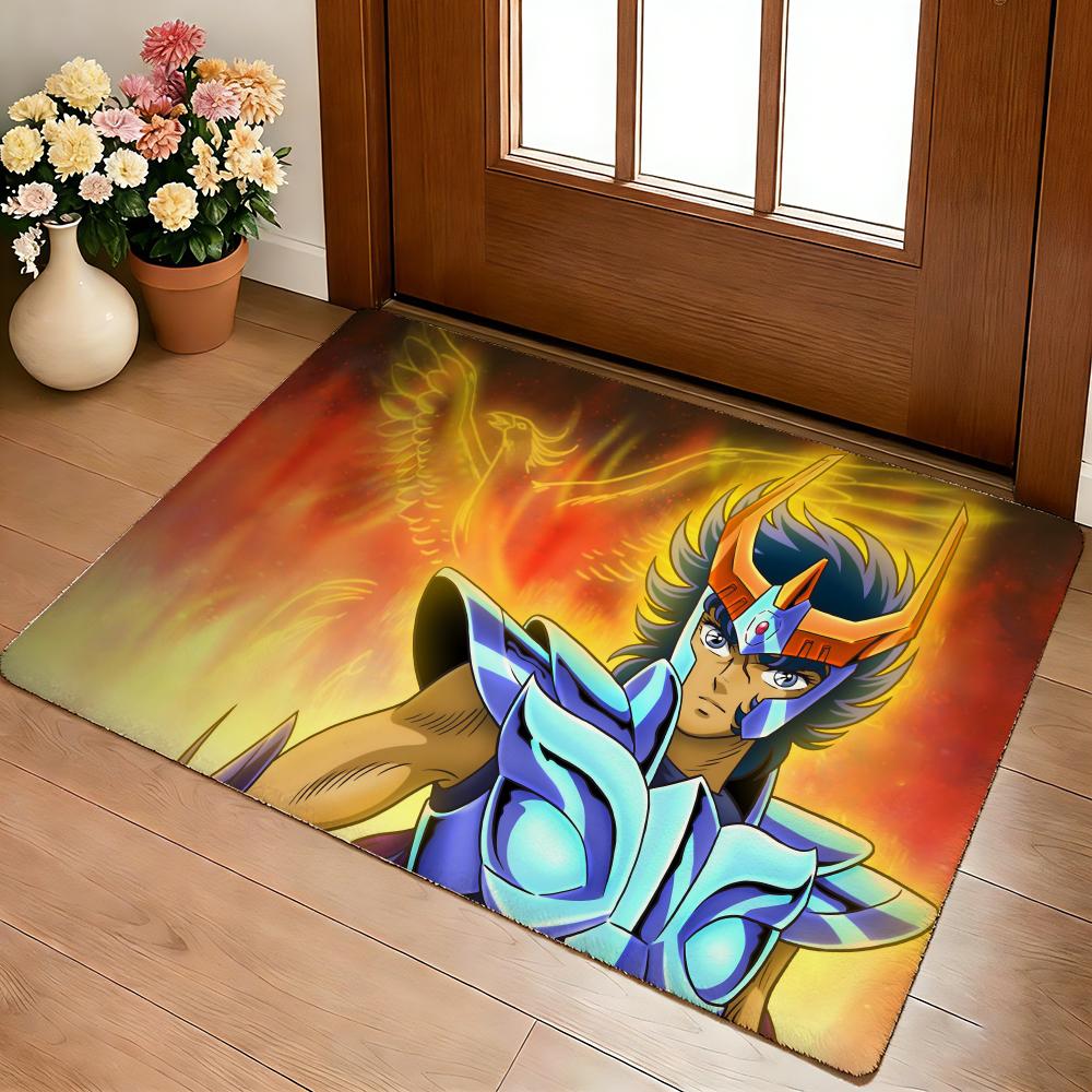 Hot Anime S-Saint Seiya Floor Mat Cozy Flannel Soft Thick Non-Slip Mat For Living Room Bedroom Kitchen Decor Rugs