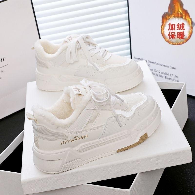 Shoes New student velvet winter warm non-slip board shoes casual sports cotton shoes 35