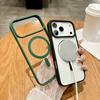 Simple Magnetic Case for iPhone 17 Air 17Pro Max 16e 15 Plus 14 13 12 mini 11 Pro Max Magsafe Clear Wireless Charge Back Cover