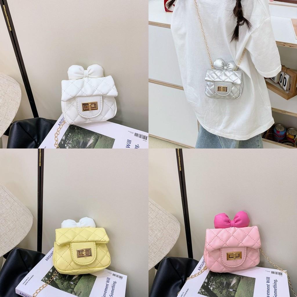 Kids Butterfly Knot Pu Crossbody Bag With Breathable Design For Preschool Girls And Boys