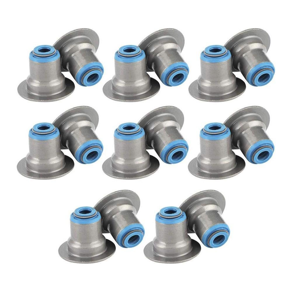 16Pcs Valve Stem Seals 12482063 For Chevy GEN III IV 4.8 5.3 5.7 6.0 6.2 LS1 LS2