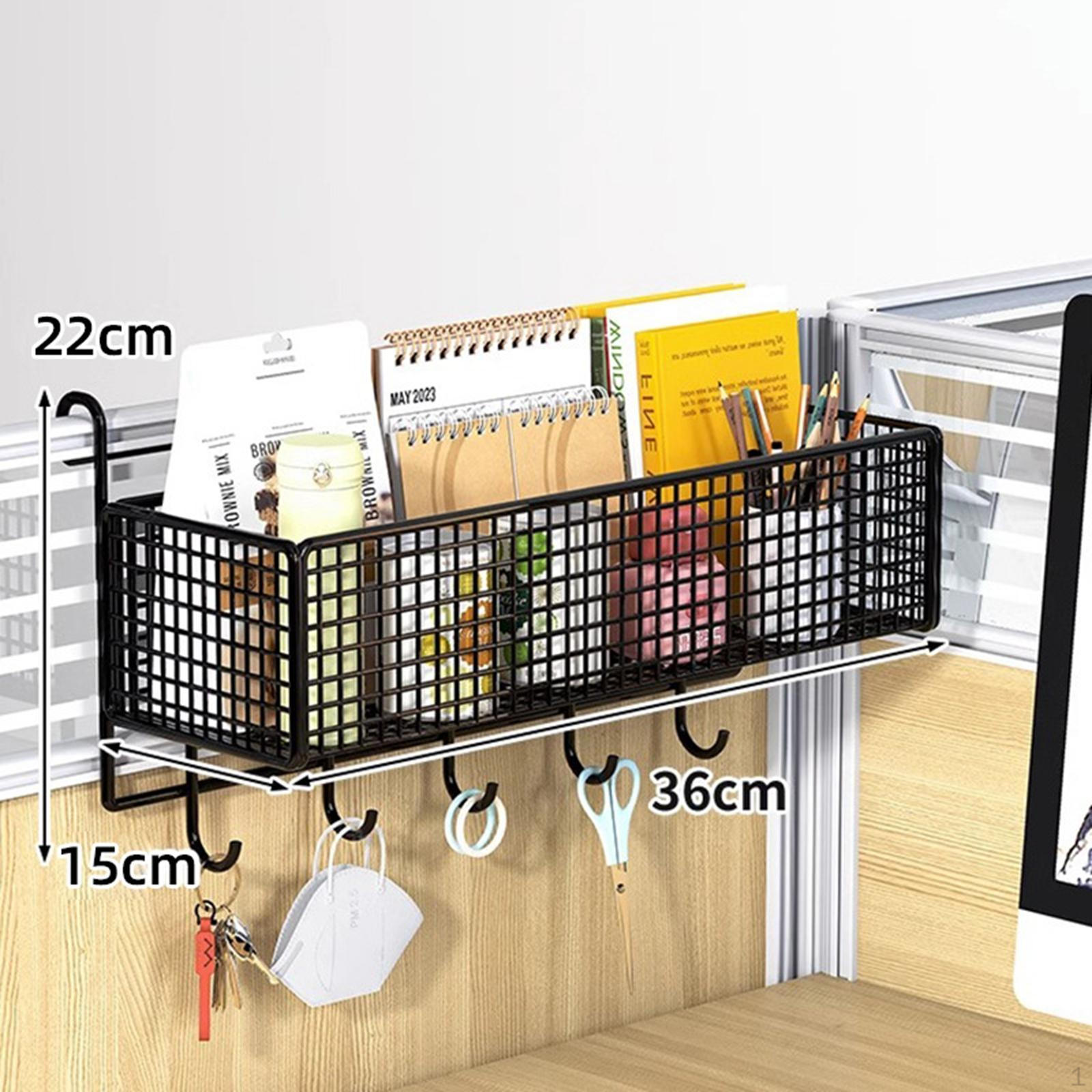 

Подвесная корзина, аксессуары для стола, простая сборка, настенное хранение, проволочная сетка
