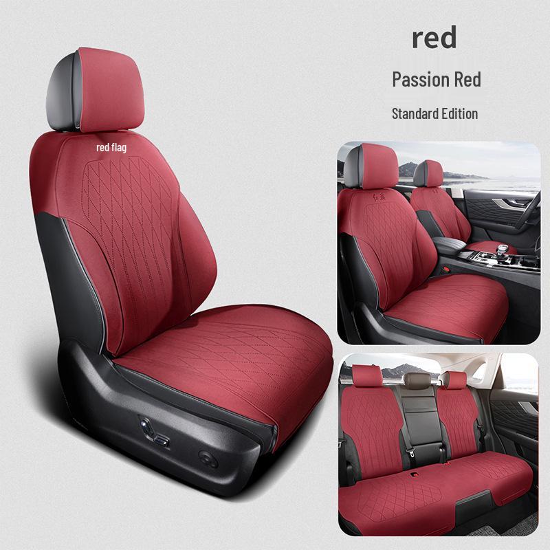 Hongqi HS5 All-Season Car Seat Cover Set - Universal Semi-Enclosed Suede Design