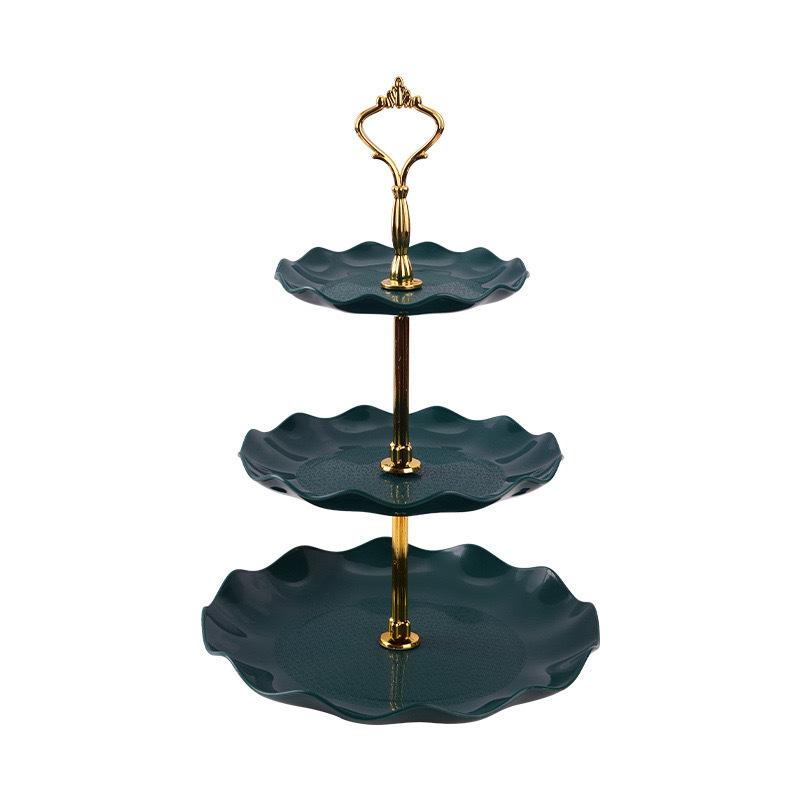 צלחת פירות אירופית רב-שכבתית לסלון - אידיאלית לממתקים, חטיפים וקינוחים