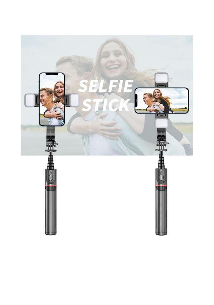 L12 Bluetooth Selfie Stick & Desktop Stand: Extendable Beauty Camera Tripod for Live Streaming