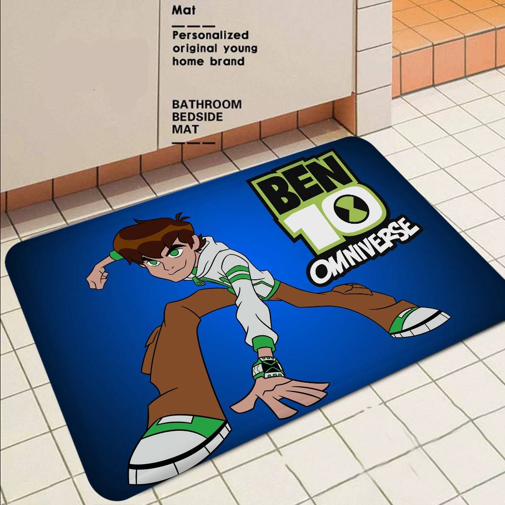 B-ben 10 Classic Animation Hallway Carpet Non-Slip Laundry Room Mat Laundry Decor Balcony Child Living Room Toilet Rug