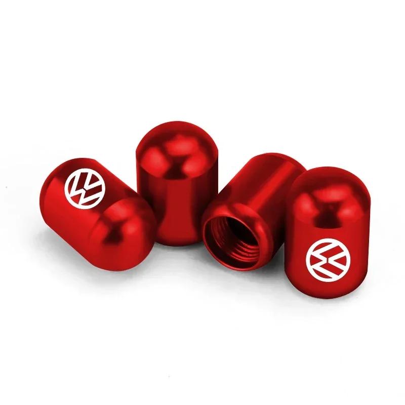

2025 Hot 4PCS Car Wheel Tire Valve Caps Tyre Rim Stem Covers for Volkswagen Rline Golf GTI Bora Passat Jetta Beetle Scirocco Lav