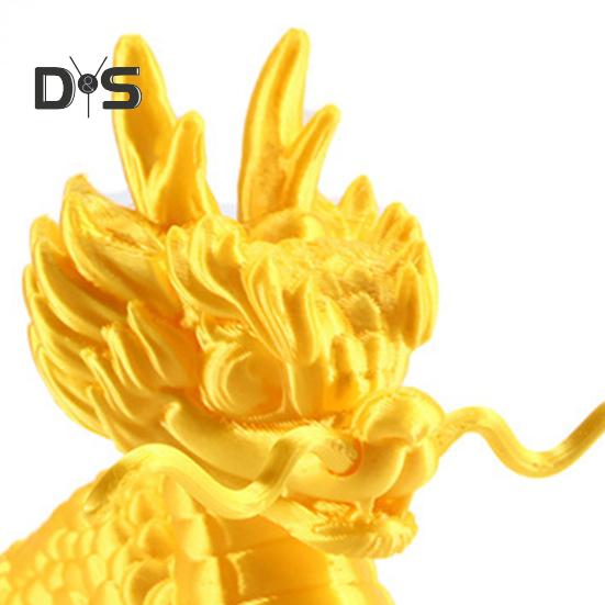 3D Printed Dragon Figurine Stress Relief Toy Realistic Looking Mini Chinese Dragon Statue Photography Prop Desktop Decoration