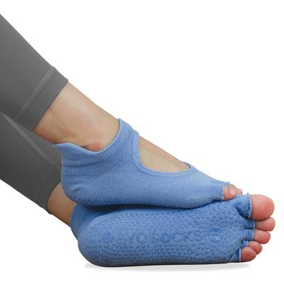 Rutschfeste Yogasocken (romantisches Blau) Pilates Zehensocken