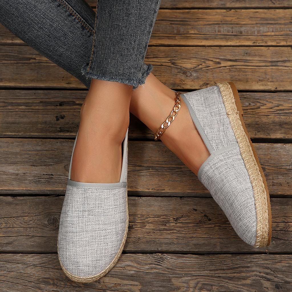 Spring And Autumn Large Size Flat Women's Shoes Simple, Comfortable And Casual Hemp Rope Soled Fishermen's Shoes