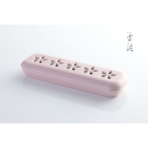 This stylish cherry blossom-design incense holder can be placed horizontally. It's a soothing incense holder, perfect for Buddhist altars. It's also a