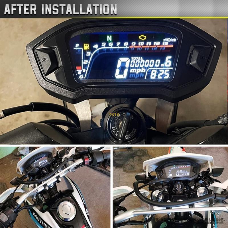 Motorcycle Speedometer Gauges Universal Motorcycle Speedometer Tachometer 195mm